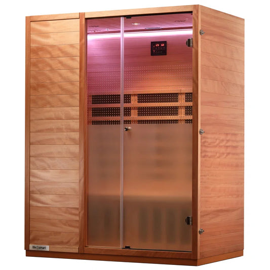 3-Person Indoor Infrared Sauna with 6 Carbon Heaters